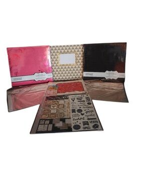 Colorbok Scrapbooks Set of 3 Plus Decorative Pattern Pages Protectors Stickers